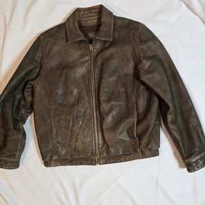 Wilsons Leather Men's Brown Leather Jacket Size Large.